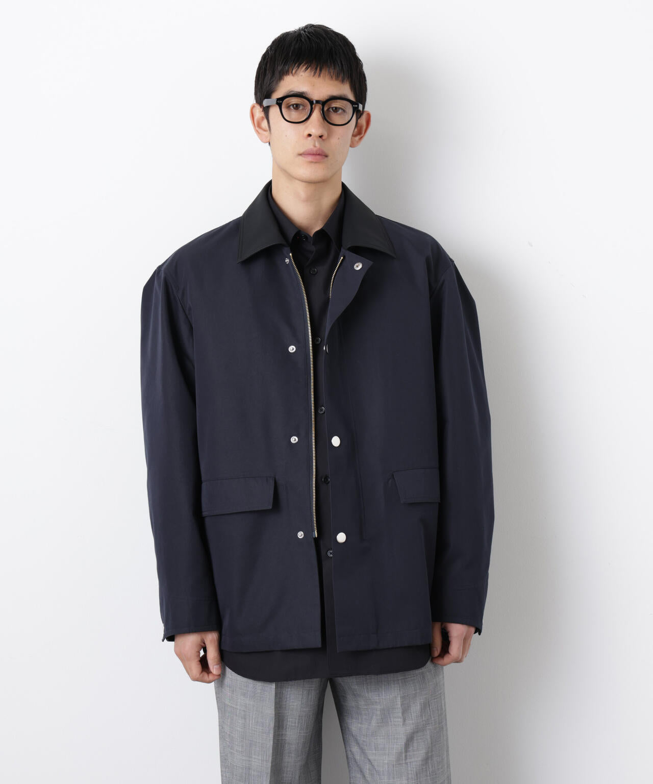 オーバージャケット「WARP PRINT」ライニング/撥水