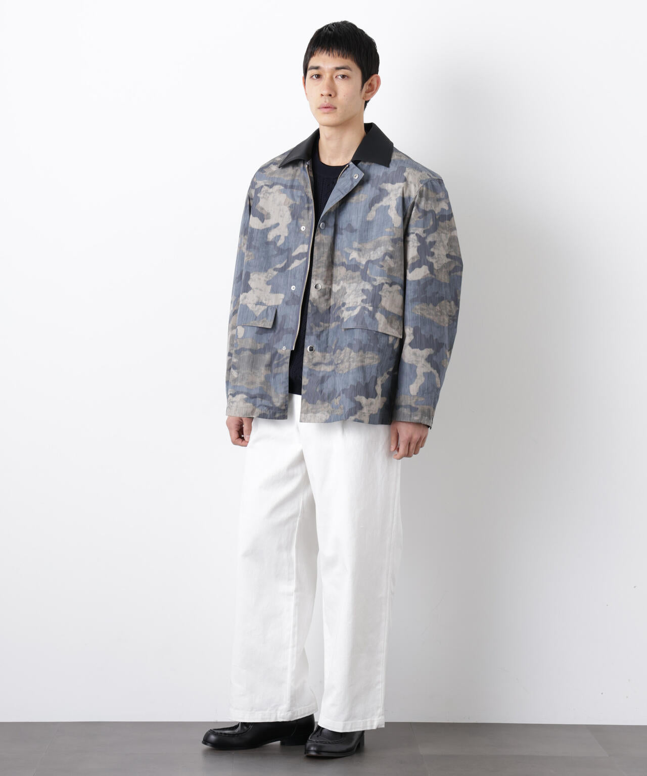 オーバージャケット「WARP PRINT」ライニング/撥水