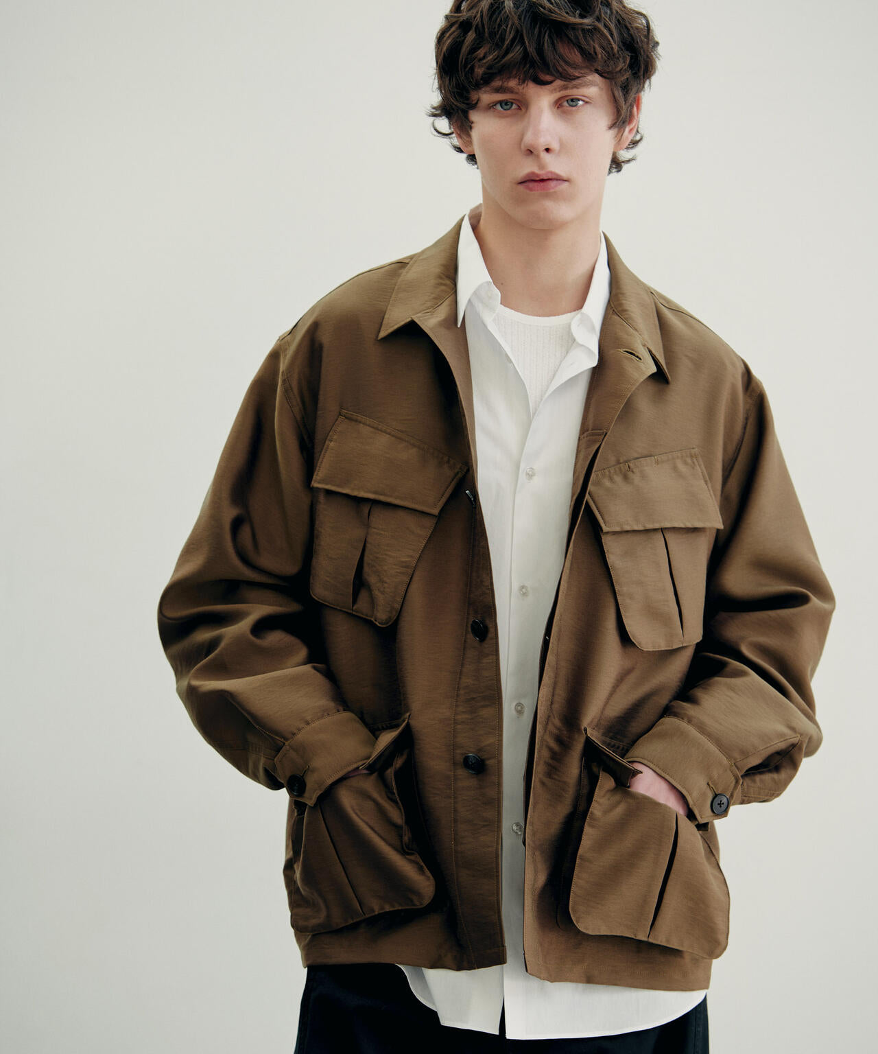 ジャケット・アウター NANO UNIVERSE SWING TOP JACKET ノーカラーニットジャケット (セットアップ可) | NANO universe（ナノ