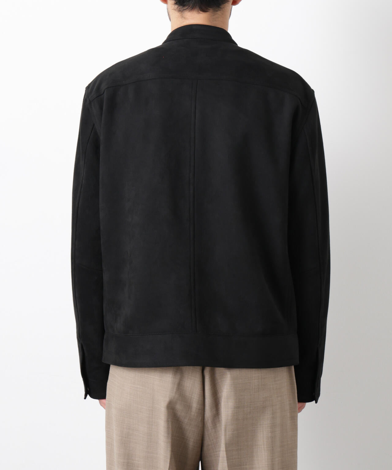 フェイクスエードバンドカラーライダースジャケット | NANO universe