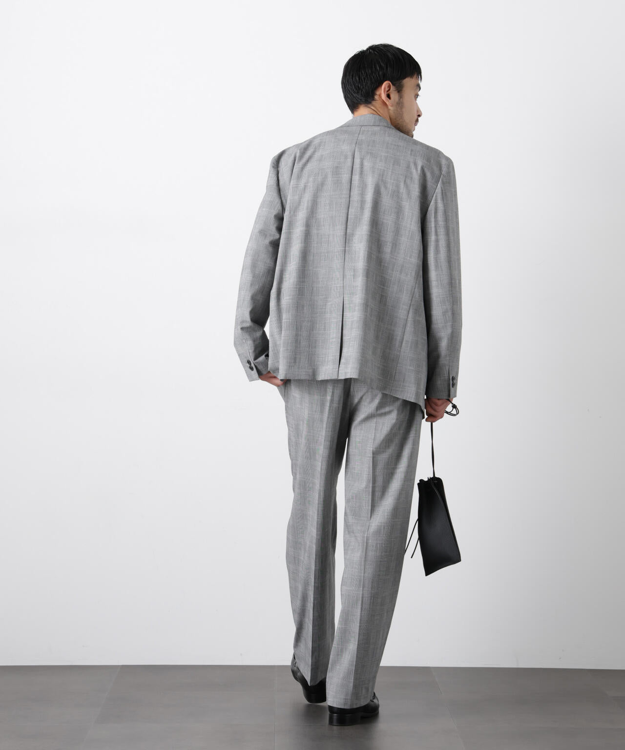 グレンチェックダブルブレストジャケット（セットアップ可）