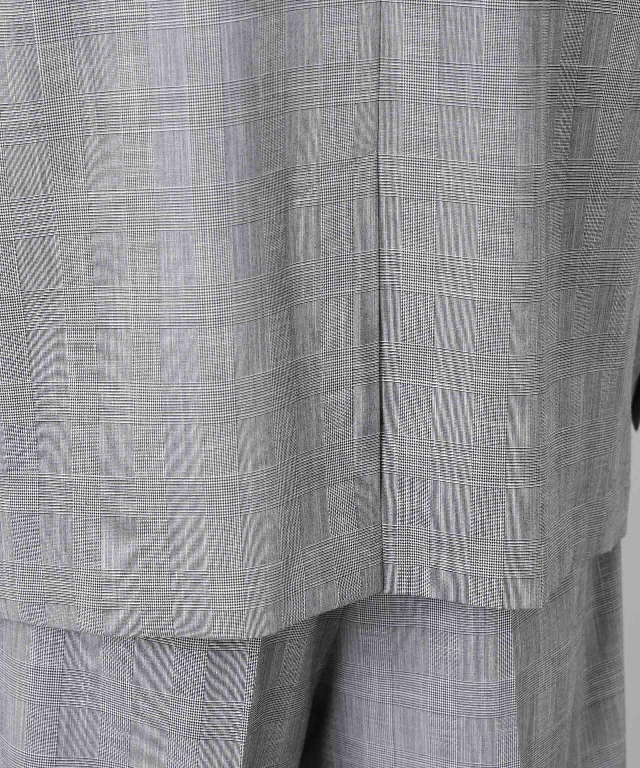 グレンチェックダブルブレストジャケット（セットアップ可）