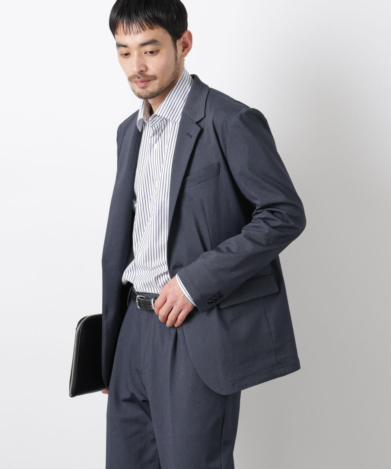 【大人気セットアップ】｢Damerino｣ 軽量ジャージーデニムライクストレッチセットアップ
