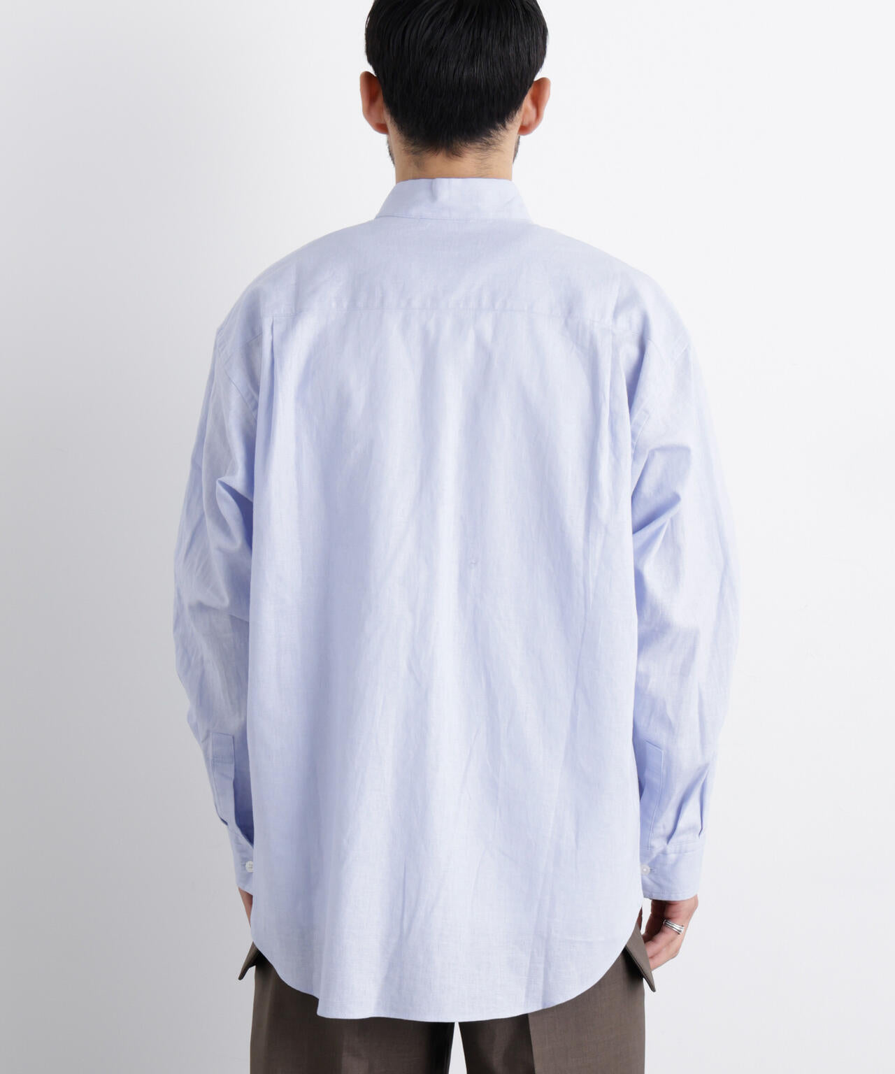 「FRENCH LINEN」リネンコットンスタンドシャツ