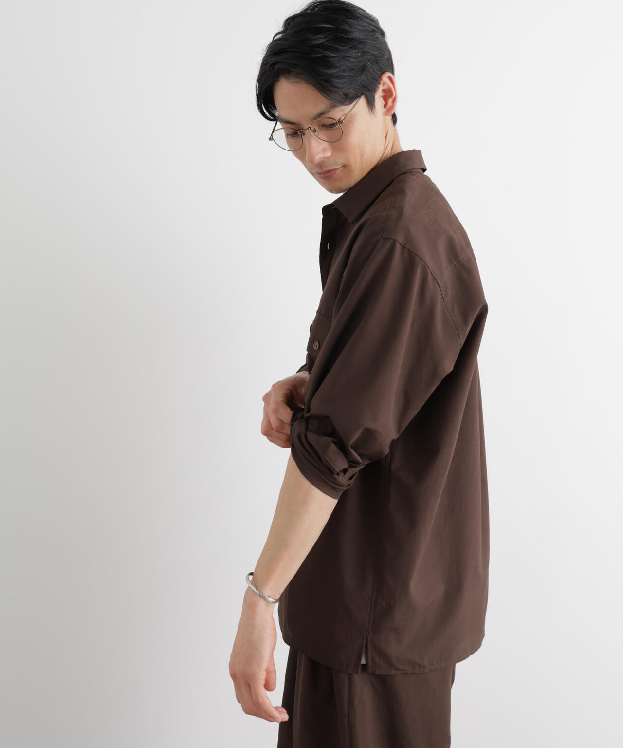 テクニカルリネンライクWポケットシャツジャケット/吸水速乾・接触冷感・UVカット（セットアップ可）