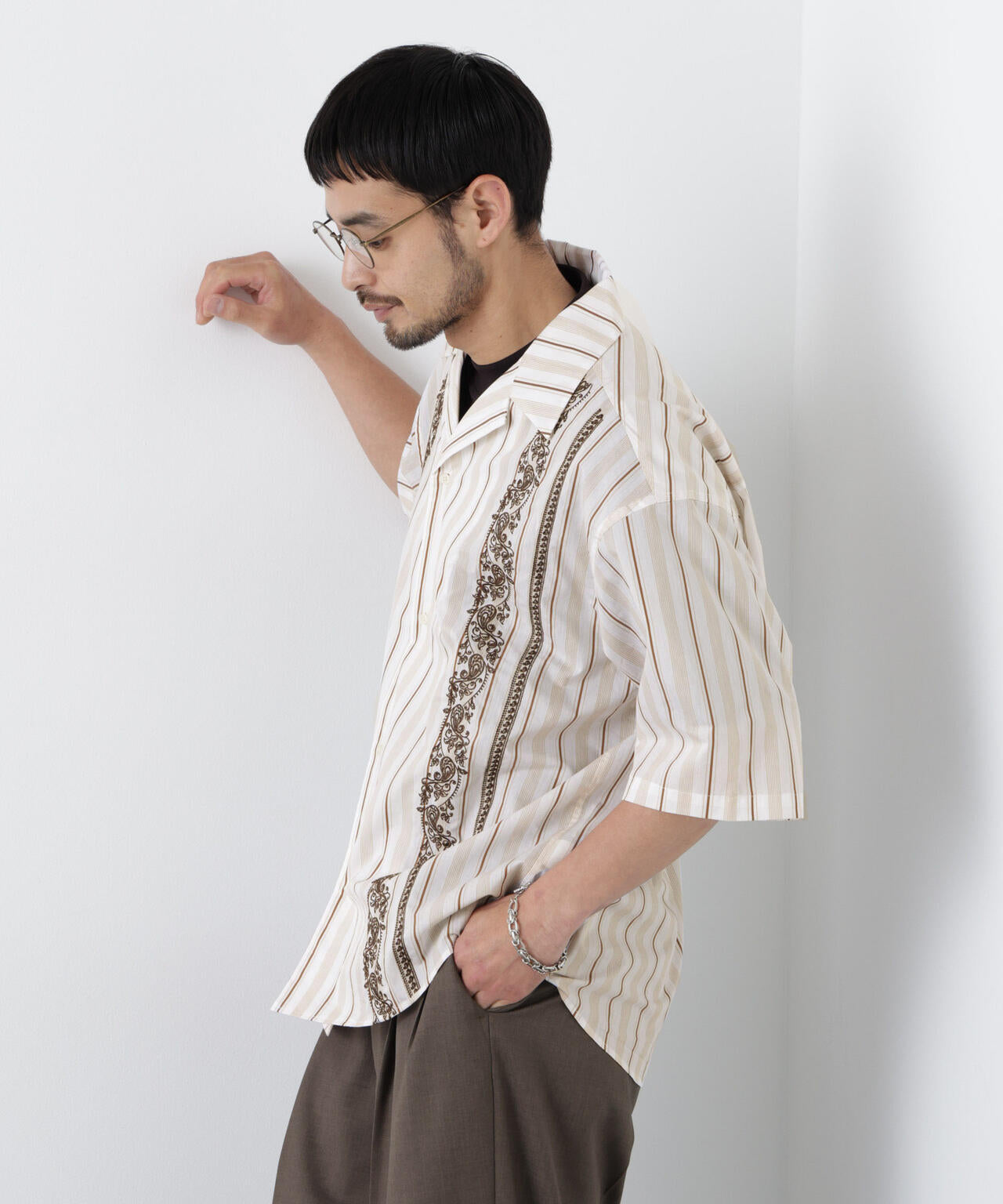 ｢OtoNANO｣×masoret 刺繍シャツ