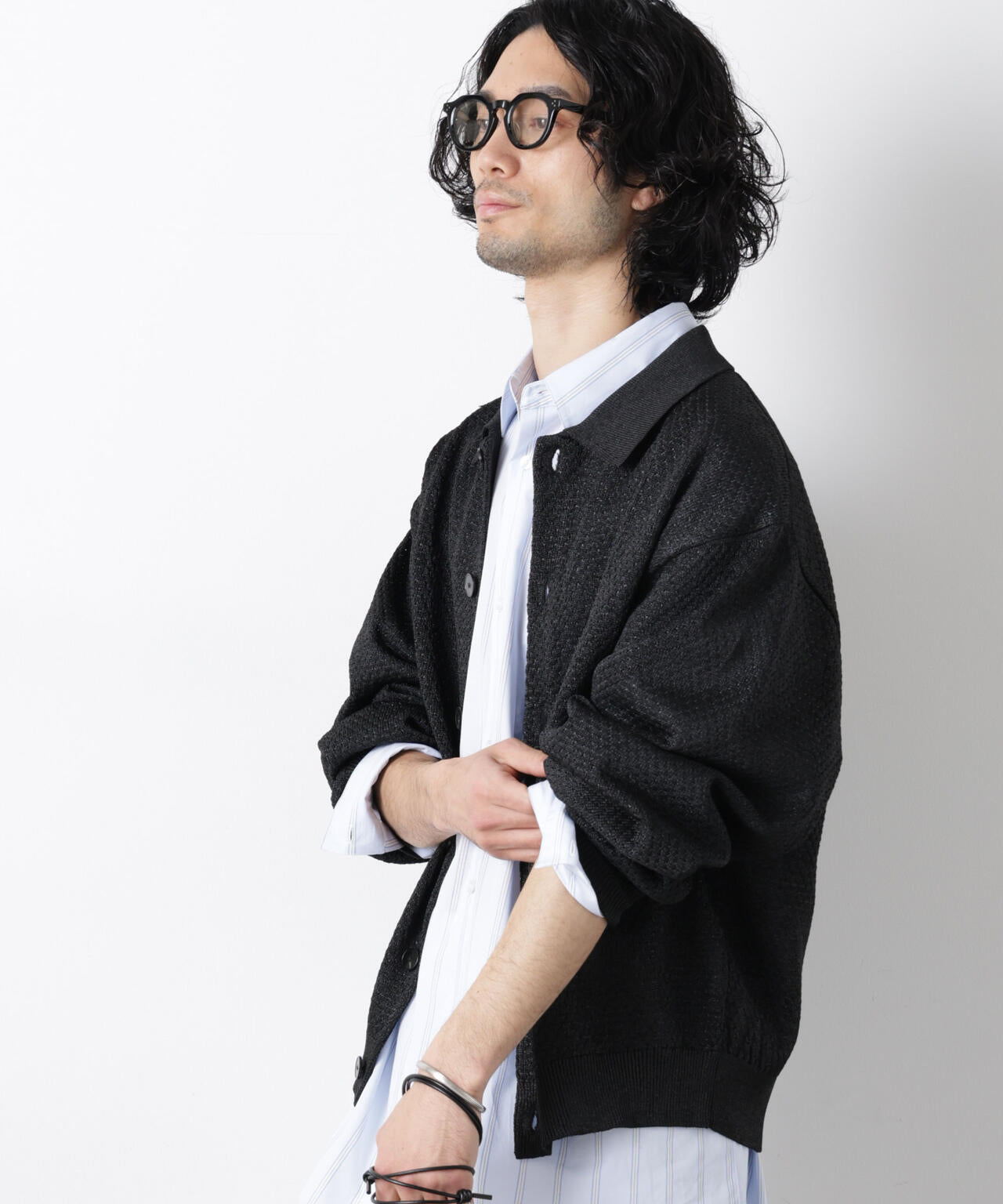 ギマポロカラーニットジャケット