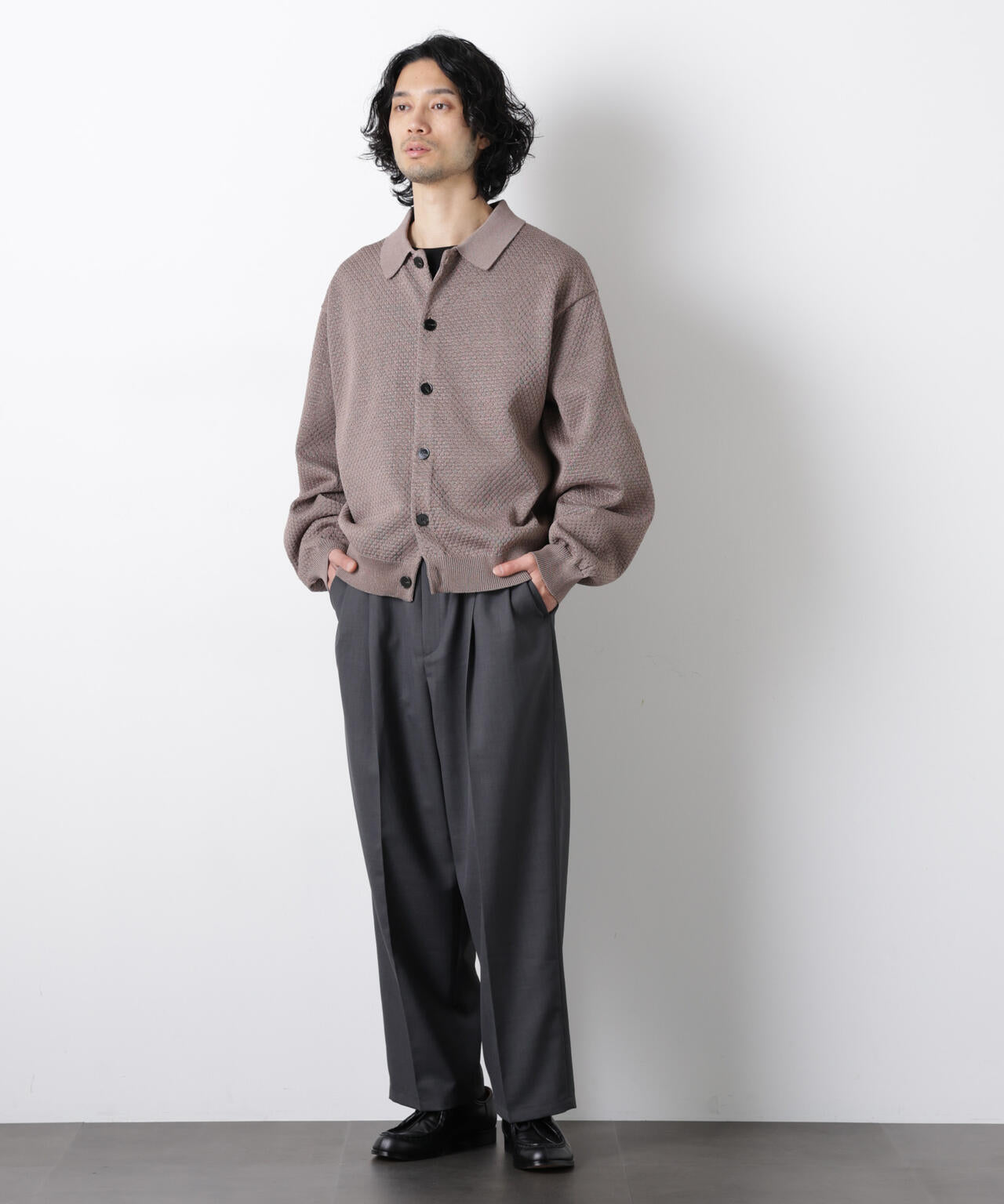 ギマポロカラーニットジャケット