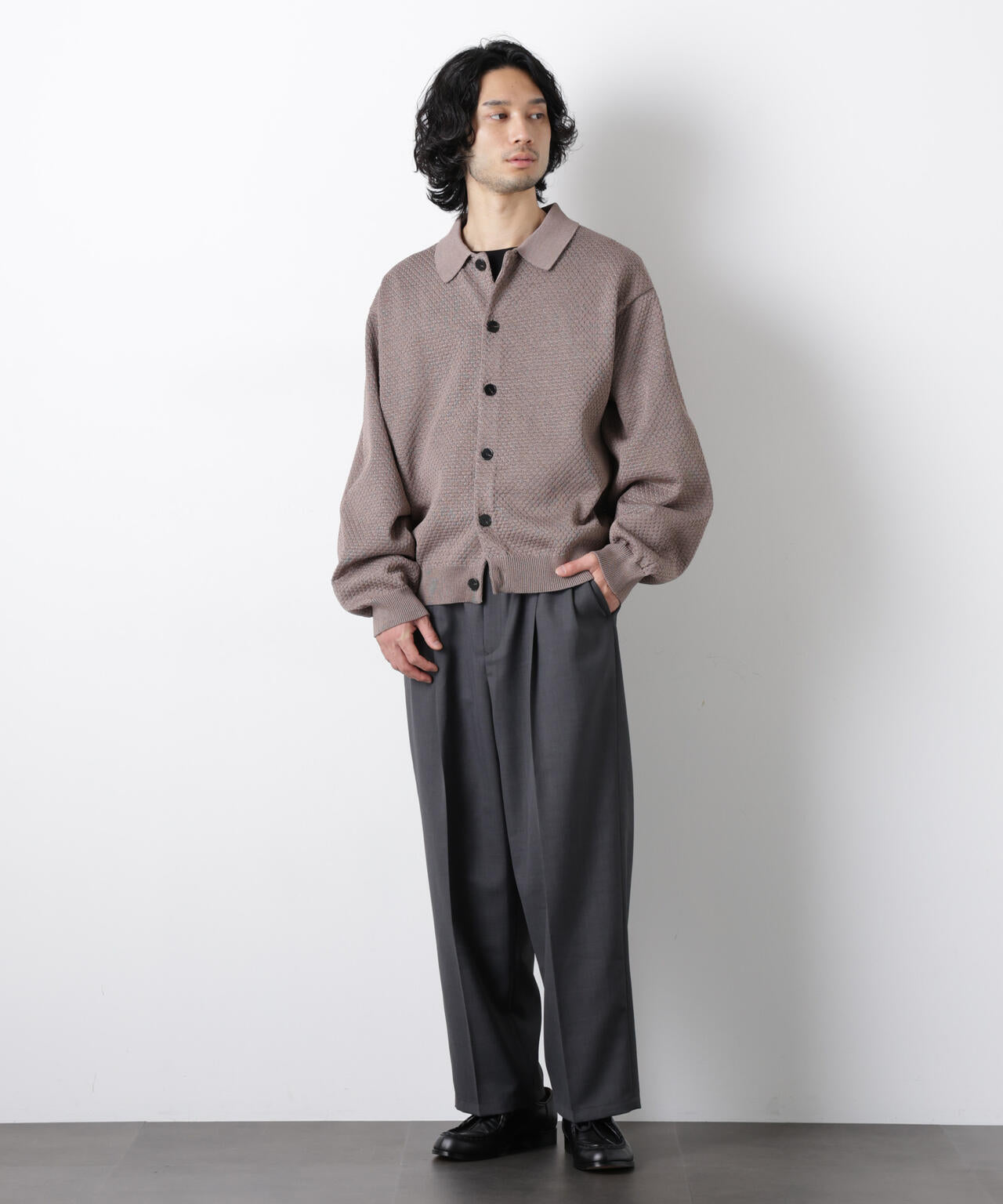 ギマポロカラーニットジャケット