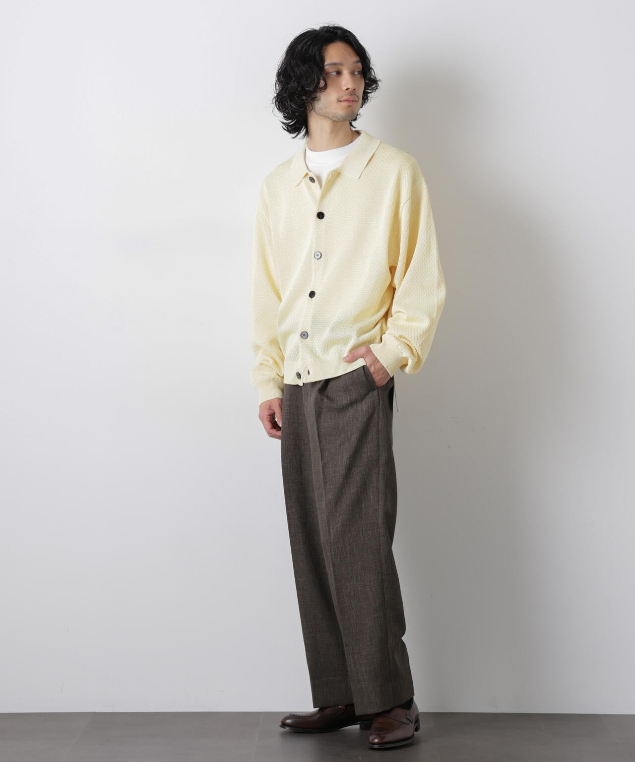 ギマポロカラーニットジャケット