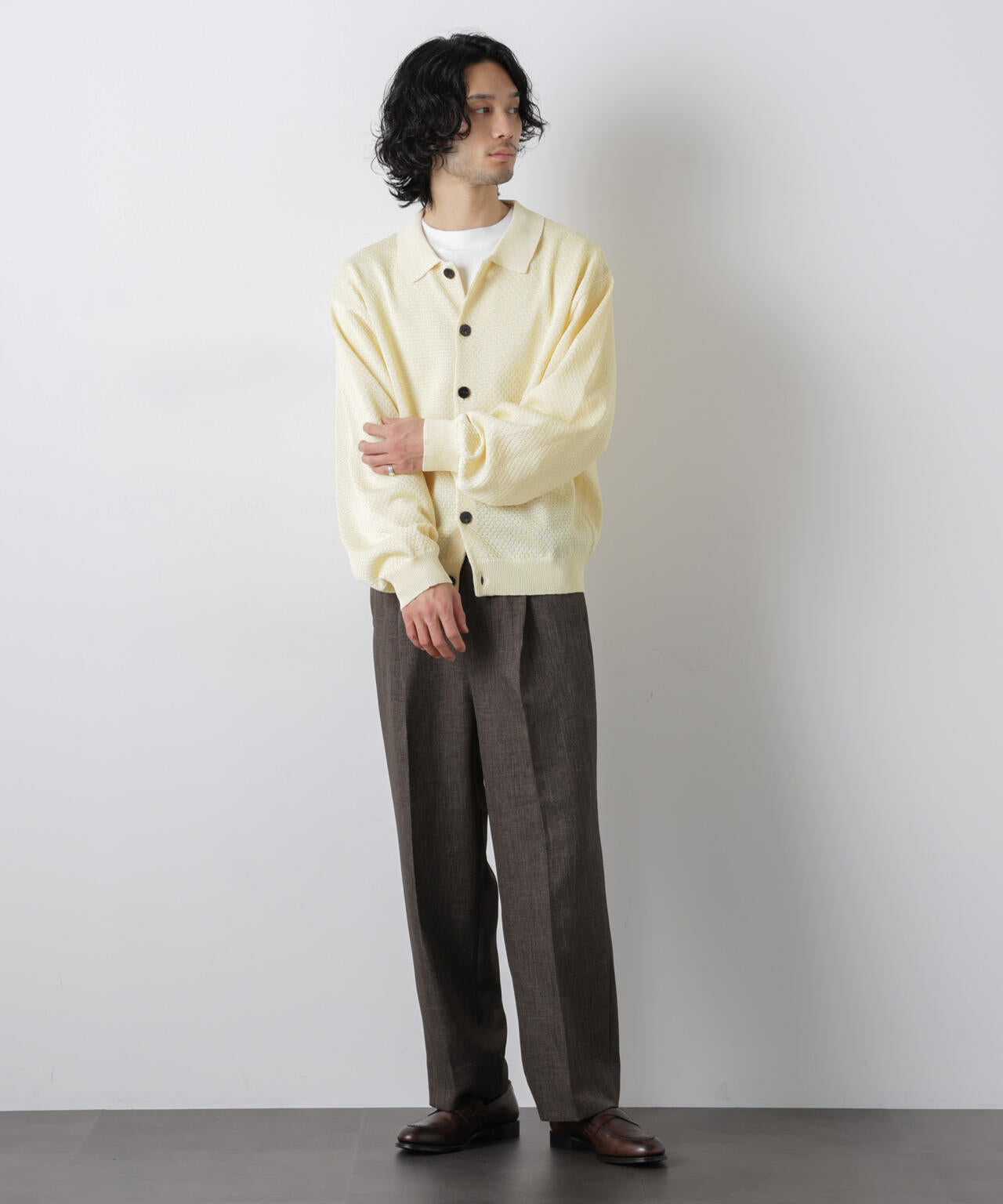 ギマポロカラーニットジャケット