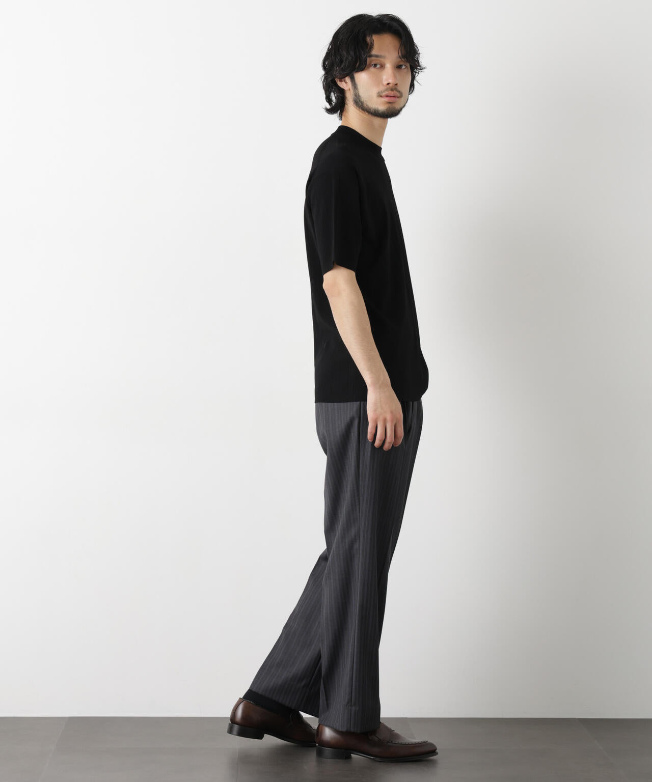 ｢ASSEMBLANC｣ 針抜きクルーネックニット