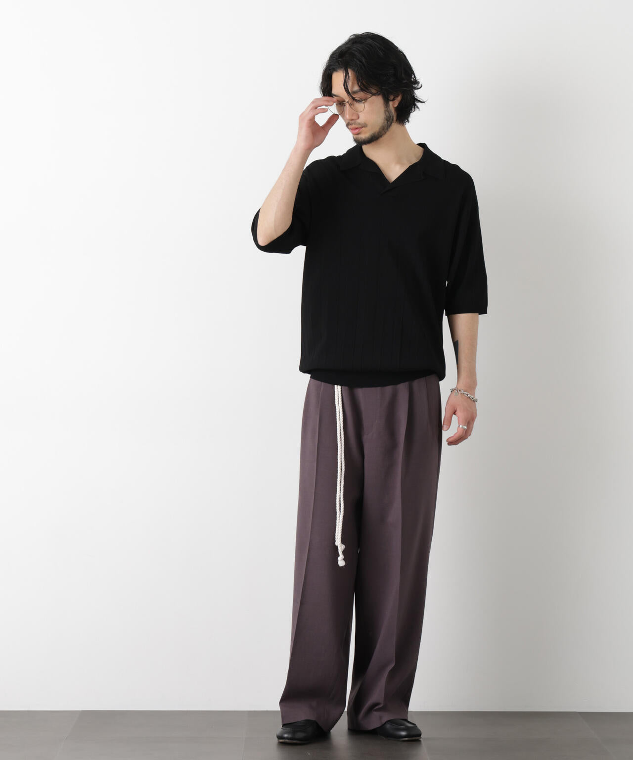 ｢ASSEMBLANC｣ 針抜きスキッパーポロ