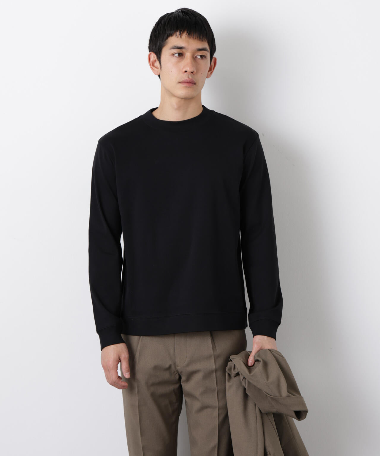 「FORMAL JERSEY」モックネックカットソー長袖