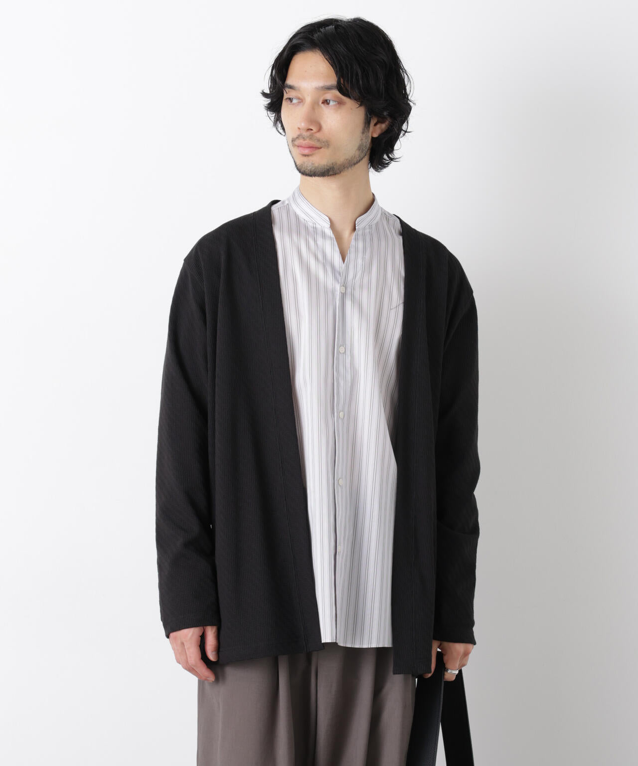 リンクスジャガードトッパーカーディガン