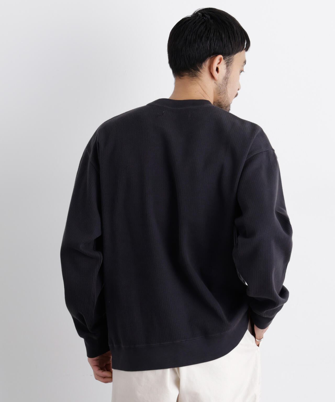 コットンサーマルクルーネックプルオーバー