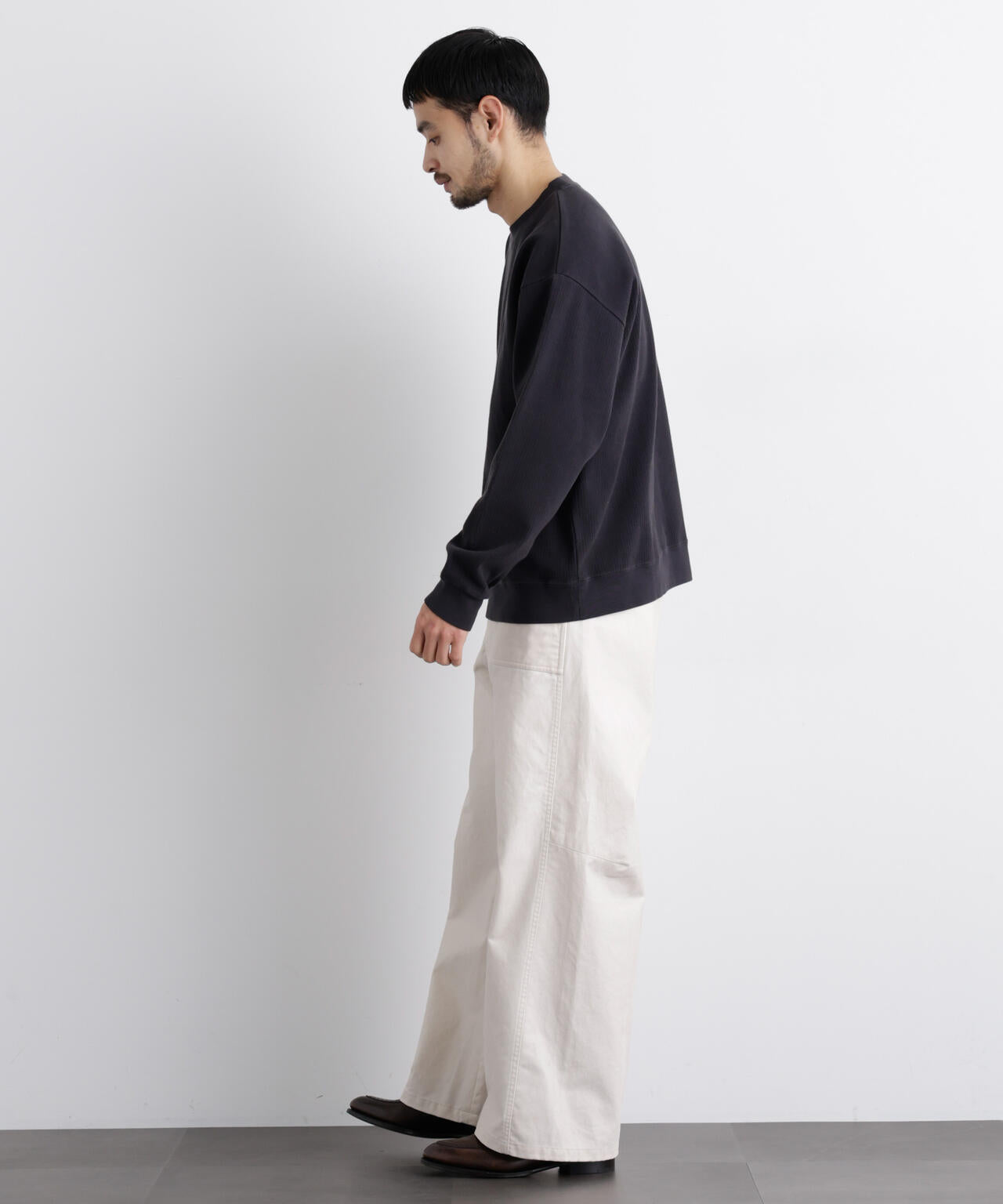 コットンサーマルクルーネックプルオーバー