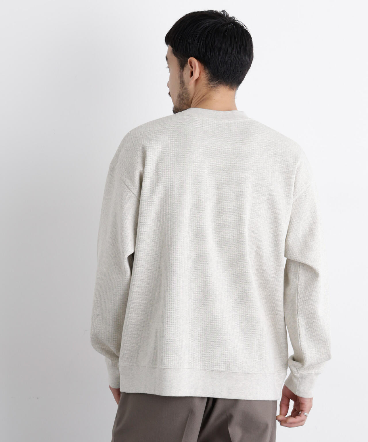 コットンサーマルクルーネックプルオーバー