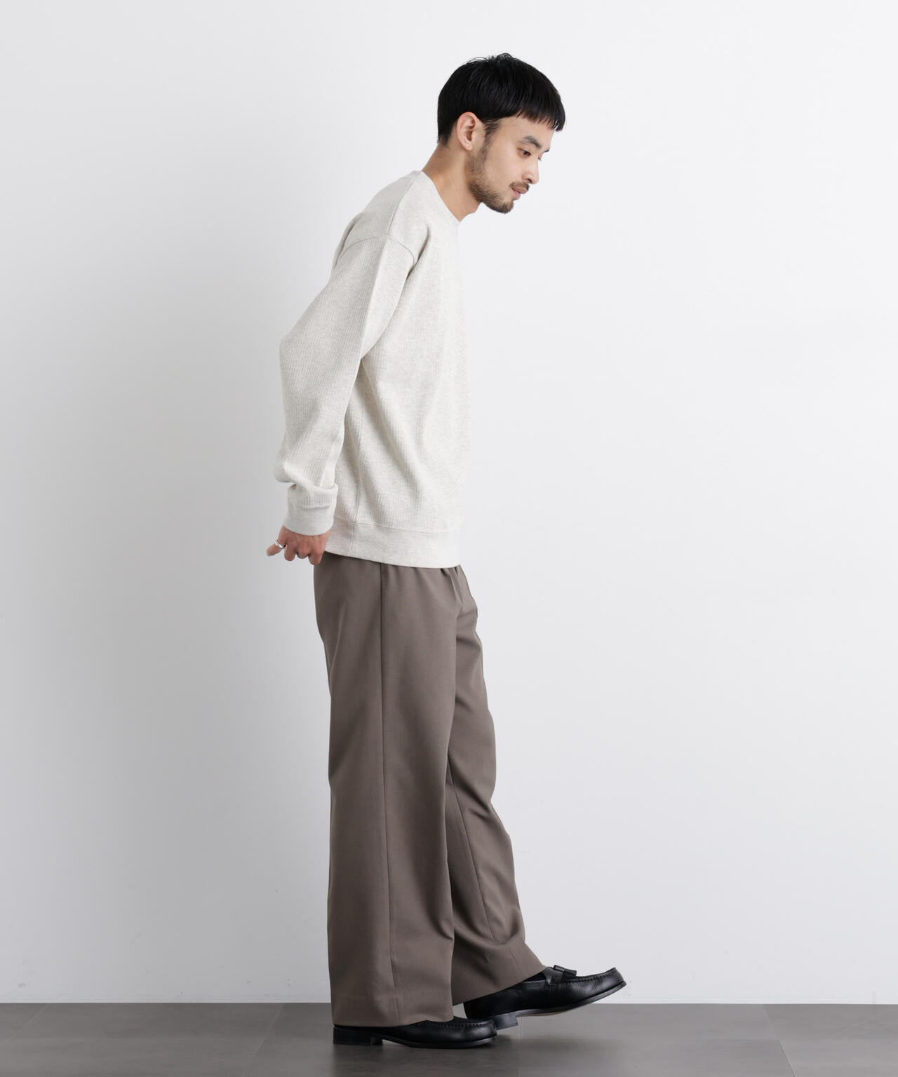 コットンサーマルクルーネックプルオーバー