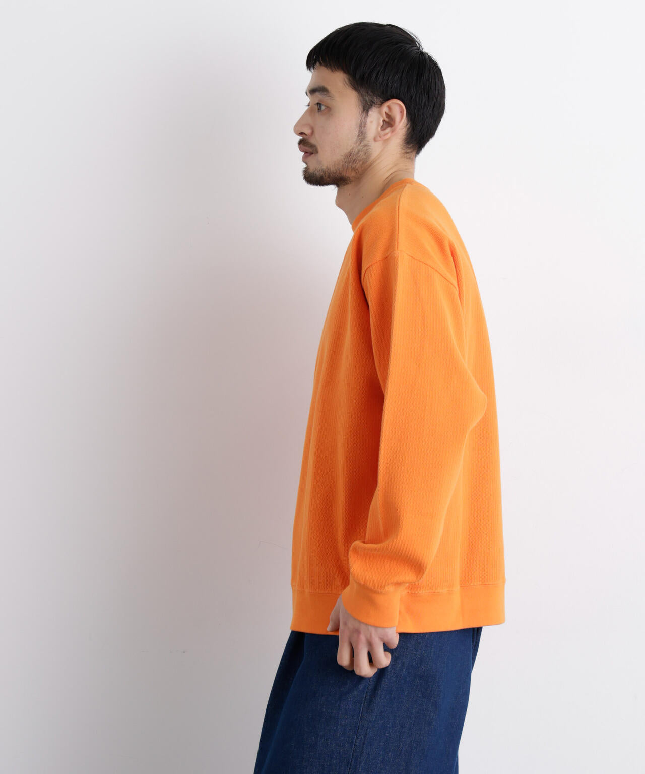 コットンサーマルクルーネックプルオーバー