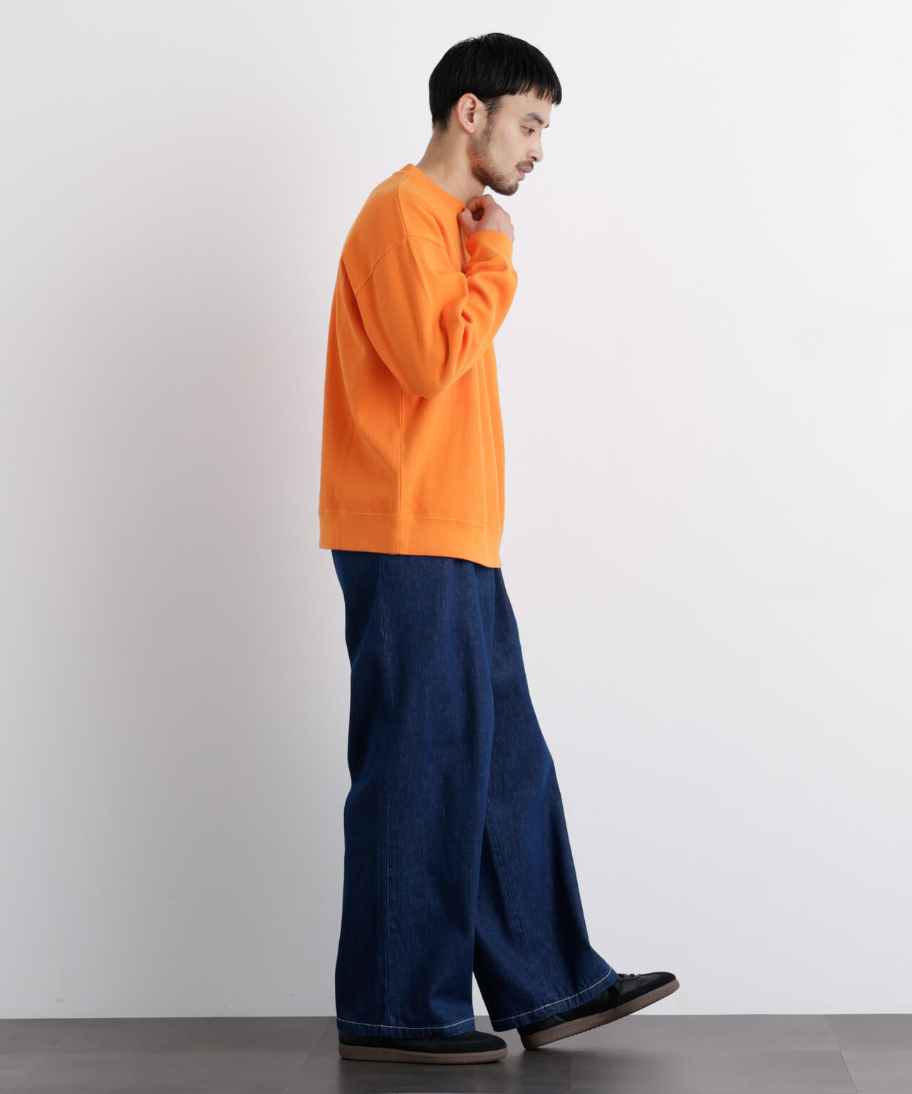 コットンサーマルクルーネックプルオーバー