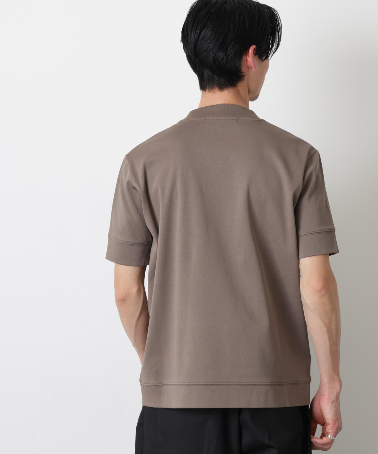 「FORMAL JERSEY」モックネックカットソー半袖
