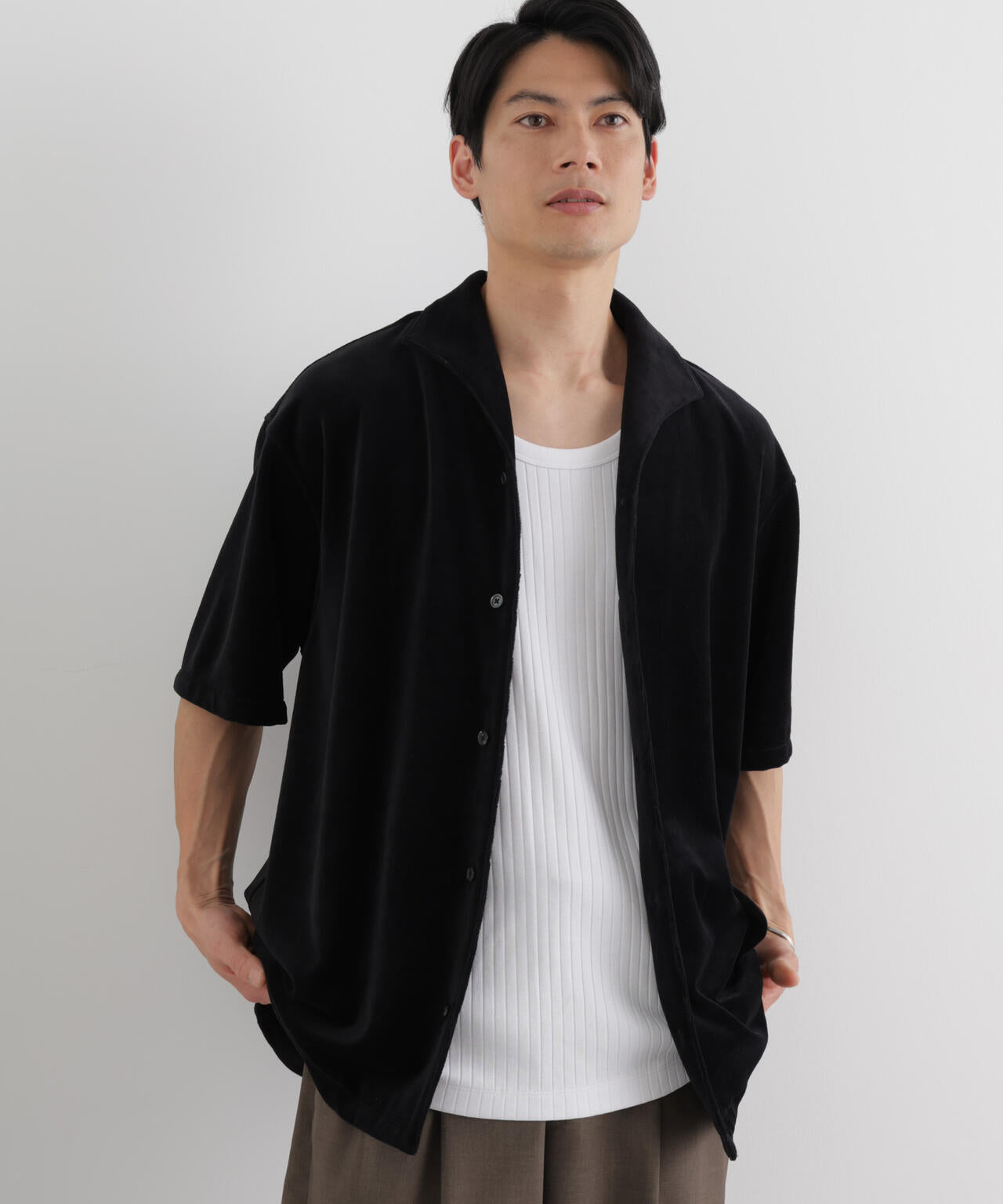 Anti Soaked(R) 汗染み防止 リブタンクトップ