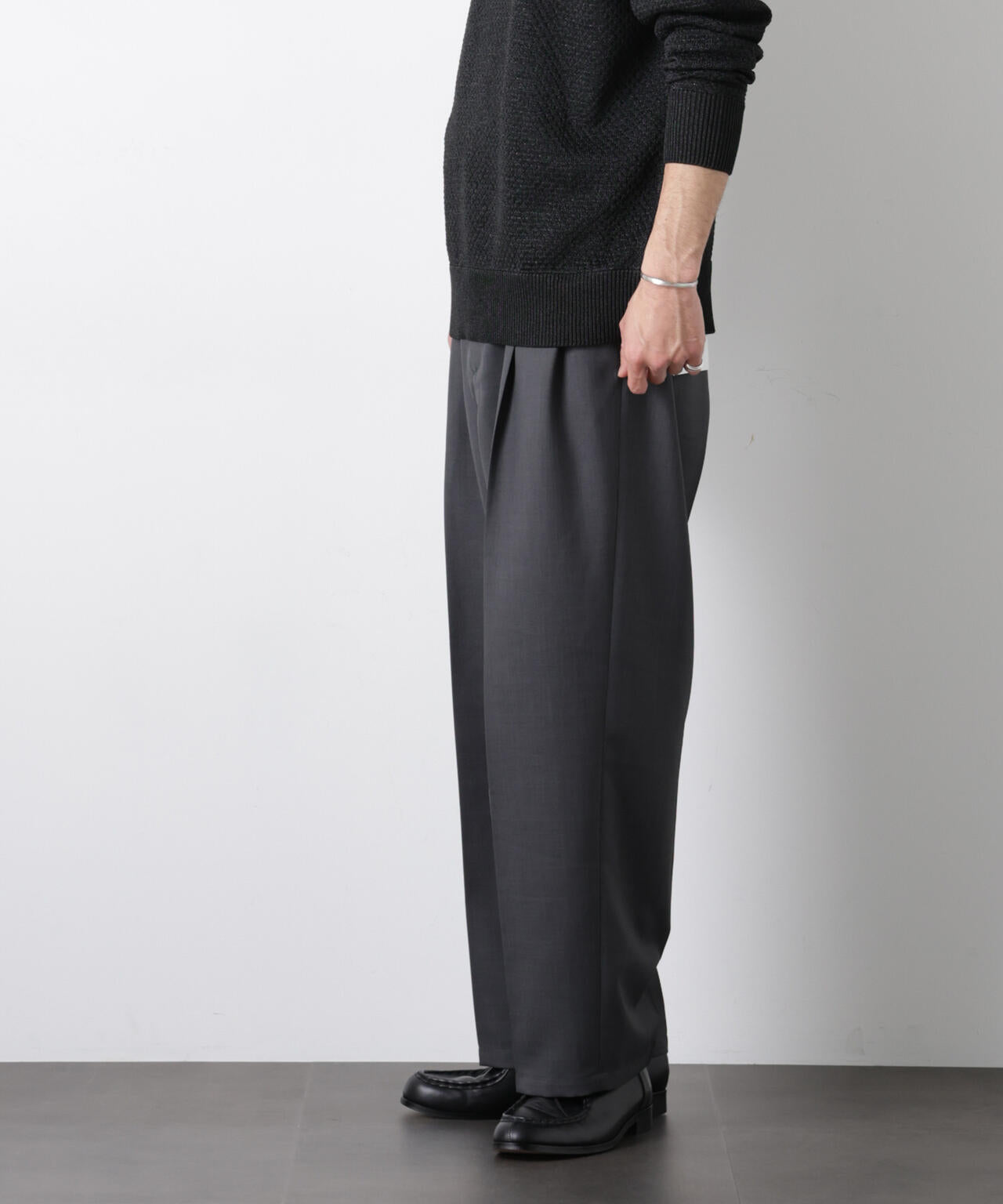 「大人のワイドパンツ」ドライギャバワイドイージースラックス