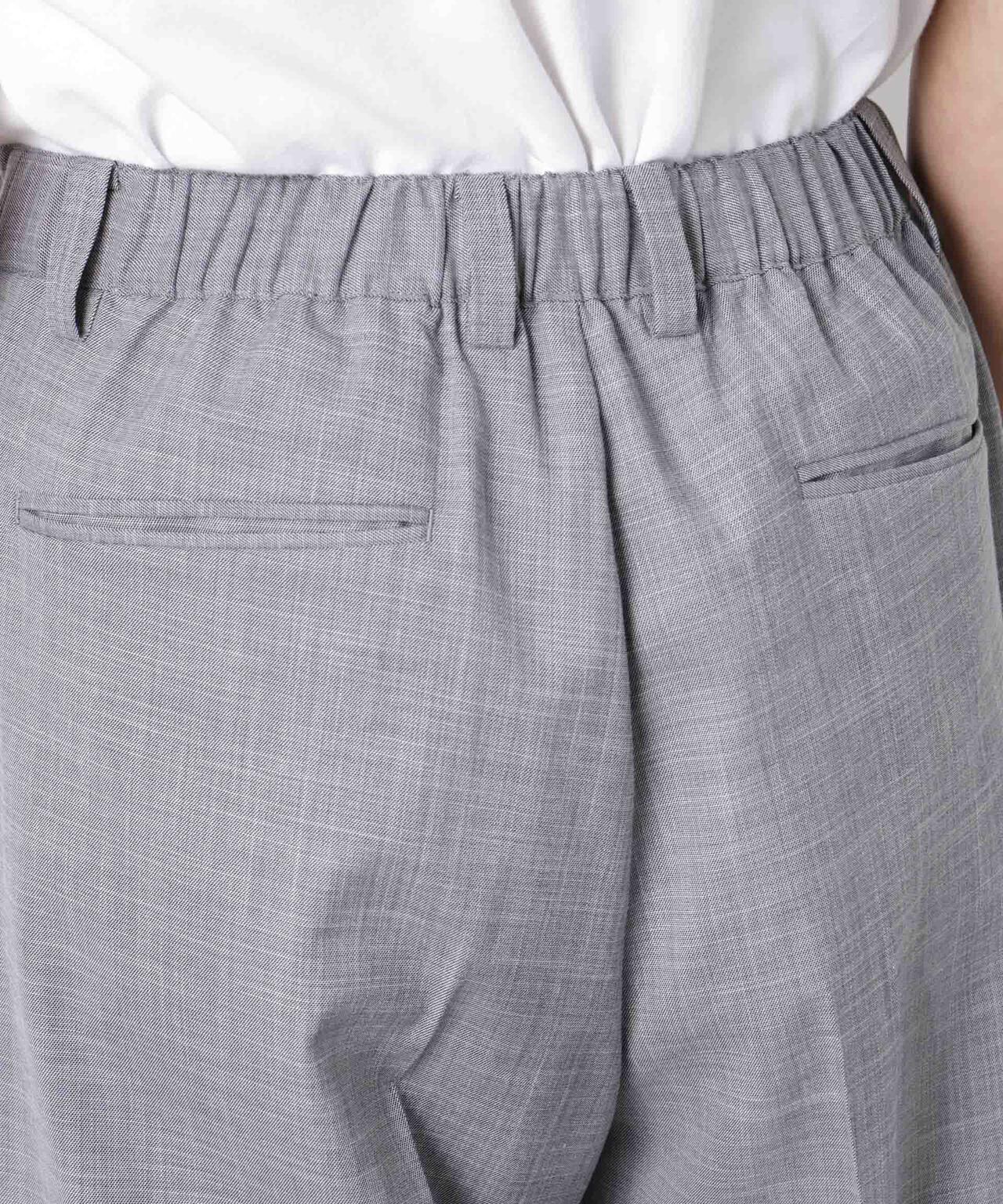 「大人のワイドパンツ」スラブシャークスキンイージースラックス