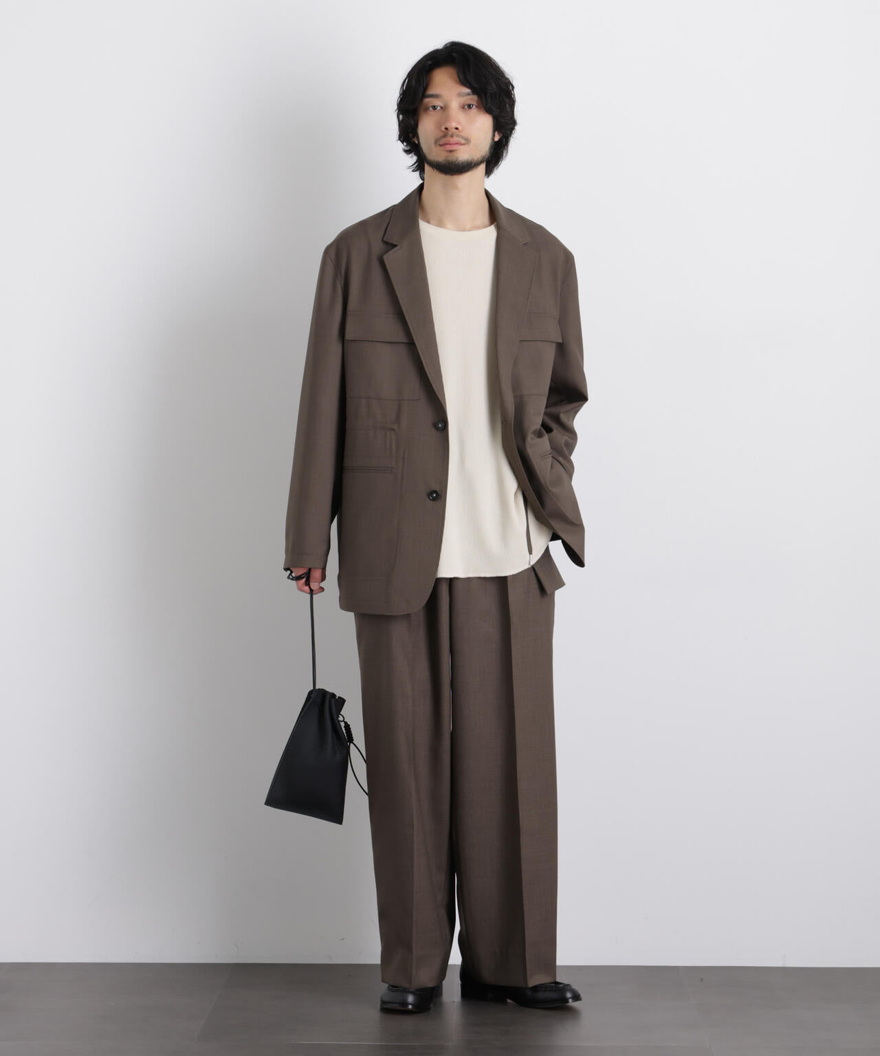 「Gavante」ドライギャバワイドカーゴパンツ