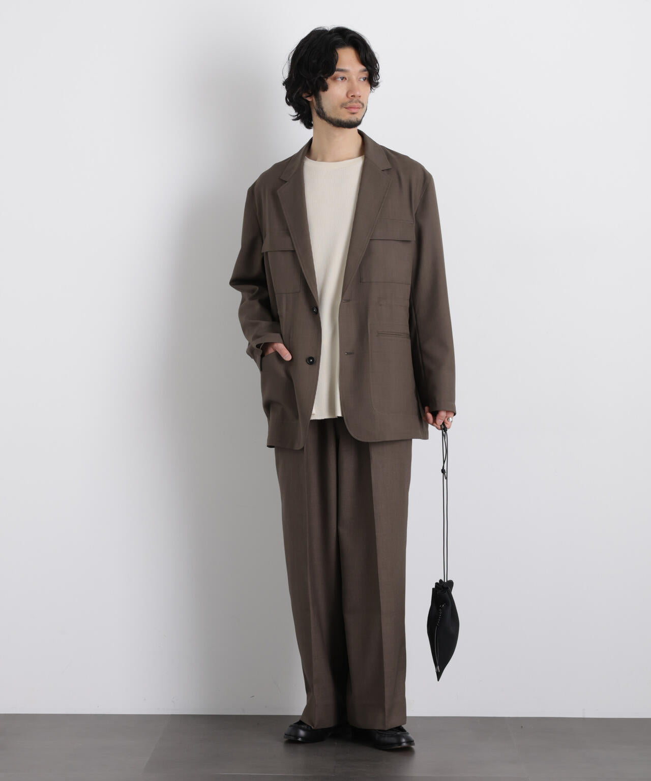 「Gavante」ドライギャバワイドカーゴパンツ