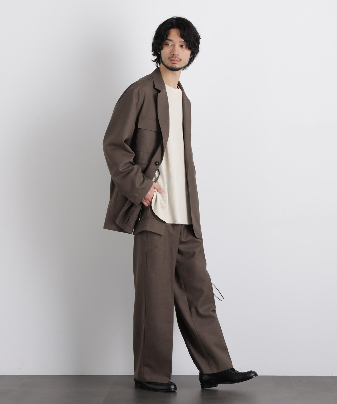 「Gavante」ドライギャバワイドカーゴパンツ