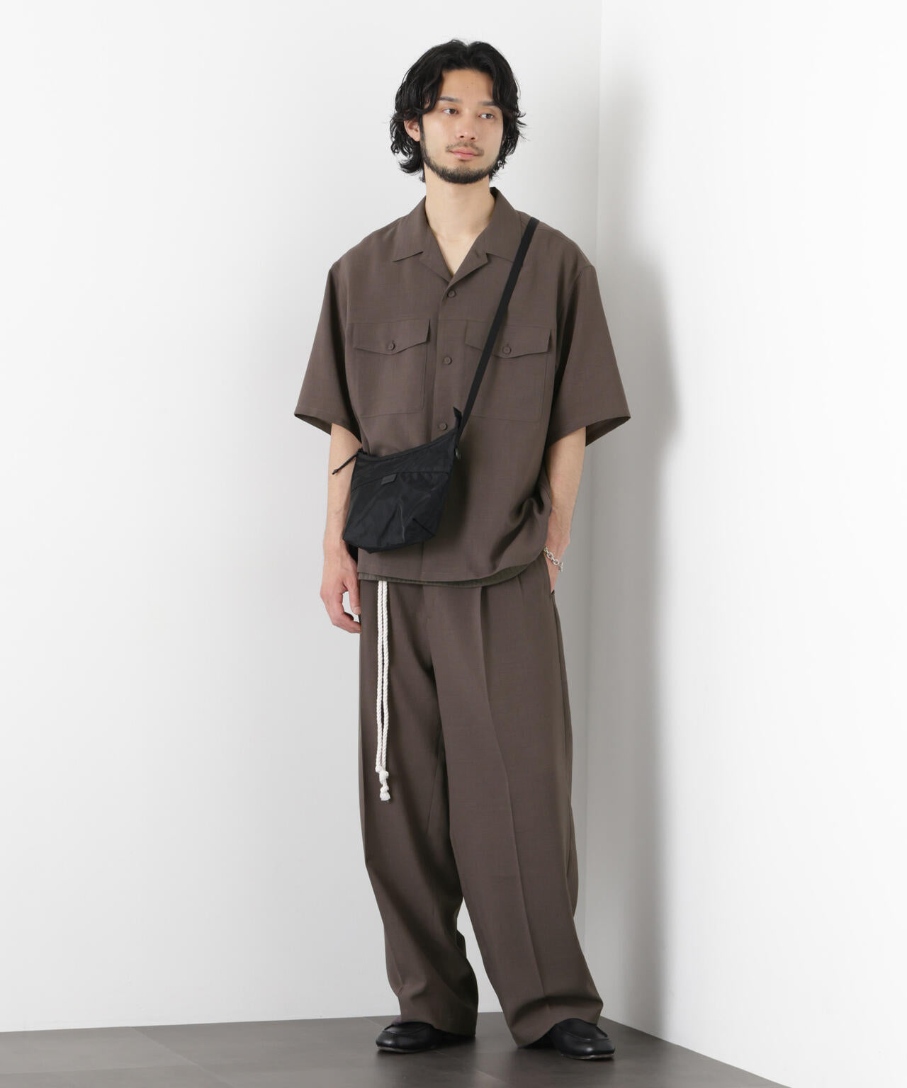 「メランジドライ」ワイドスラックス(セットアップ可)