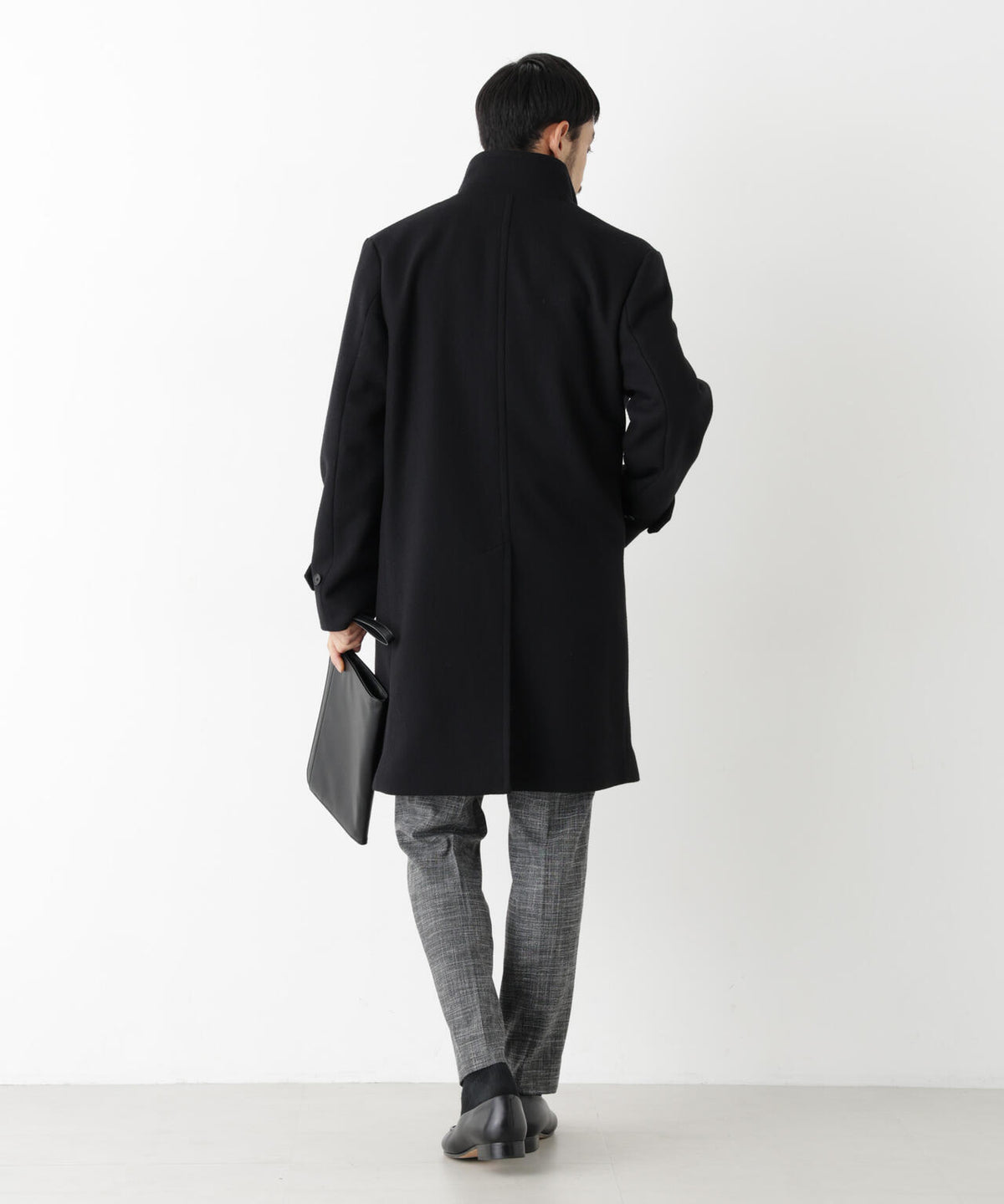 「NEW ON COAT」ウール/Nスタンドカラーコート