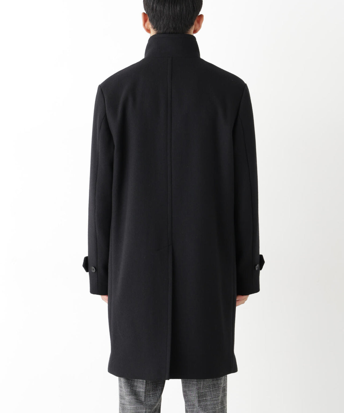 「NEW ON COAT」ウール/Nスタンドカラーコート