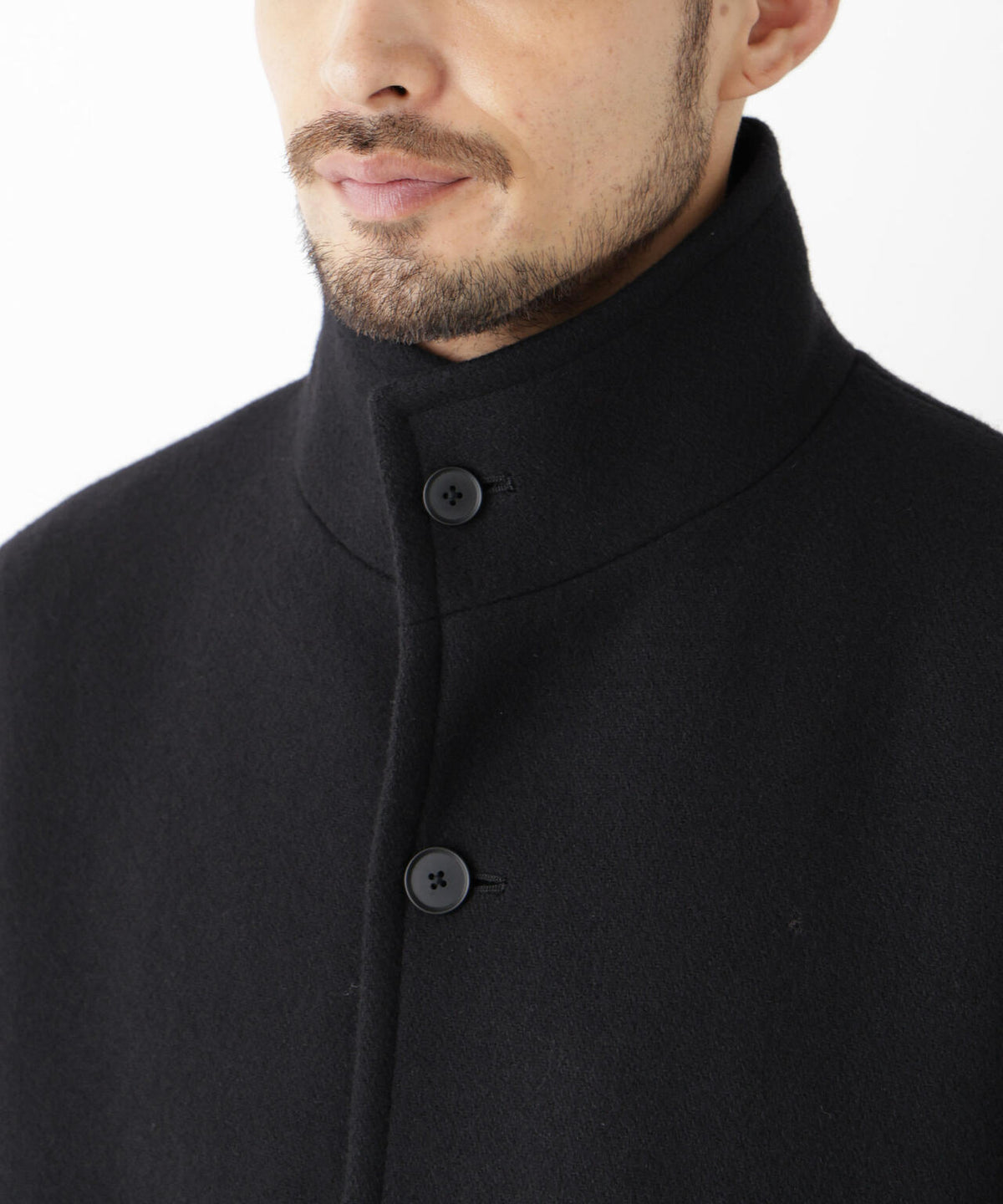 「NEW ON COAT」ウール/Nスタンドカラーコート