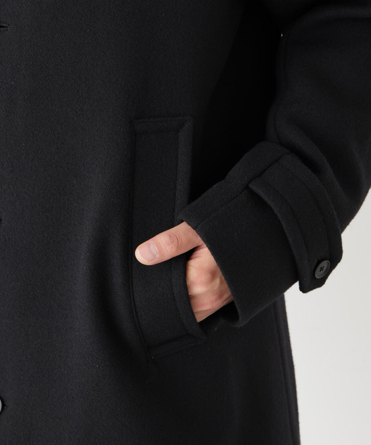 「NEW ON COAT」ウール/Nスタンドカラーコート