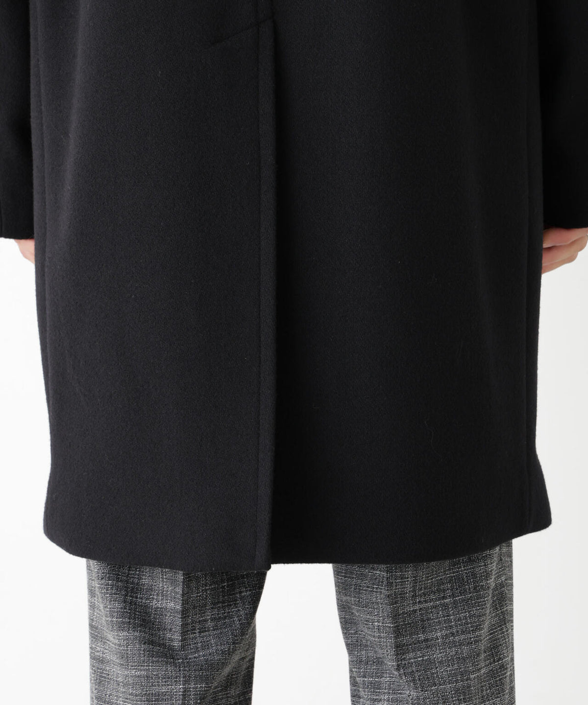 「NEW ON COAT」ウール/Nスタンドカラーコート