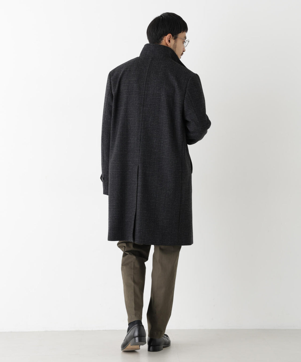「NEW ON COAT」ウール/Nスタンドカラーコート