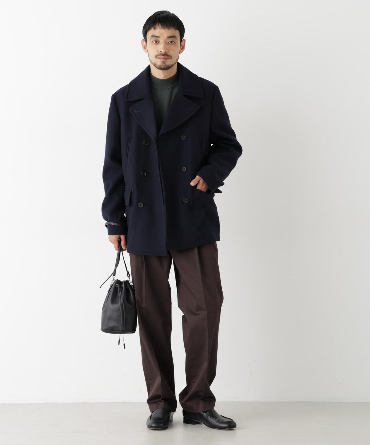 「NEW ON COAT」ウール/NショートPコート