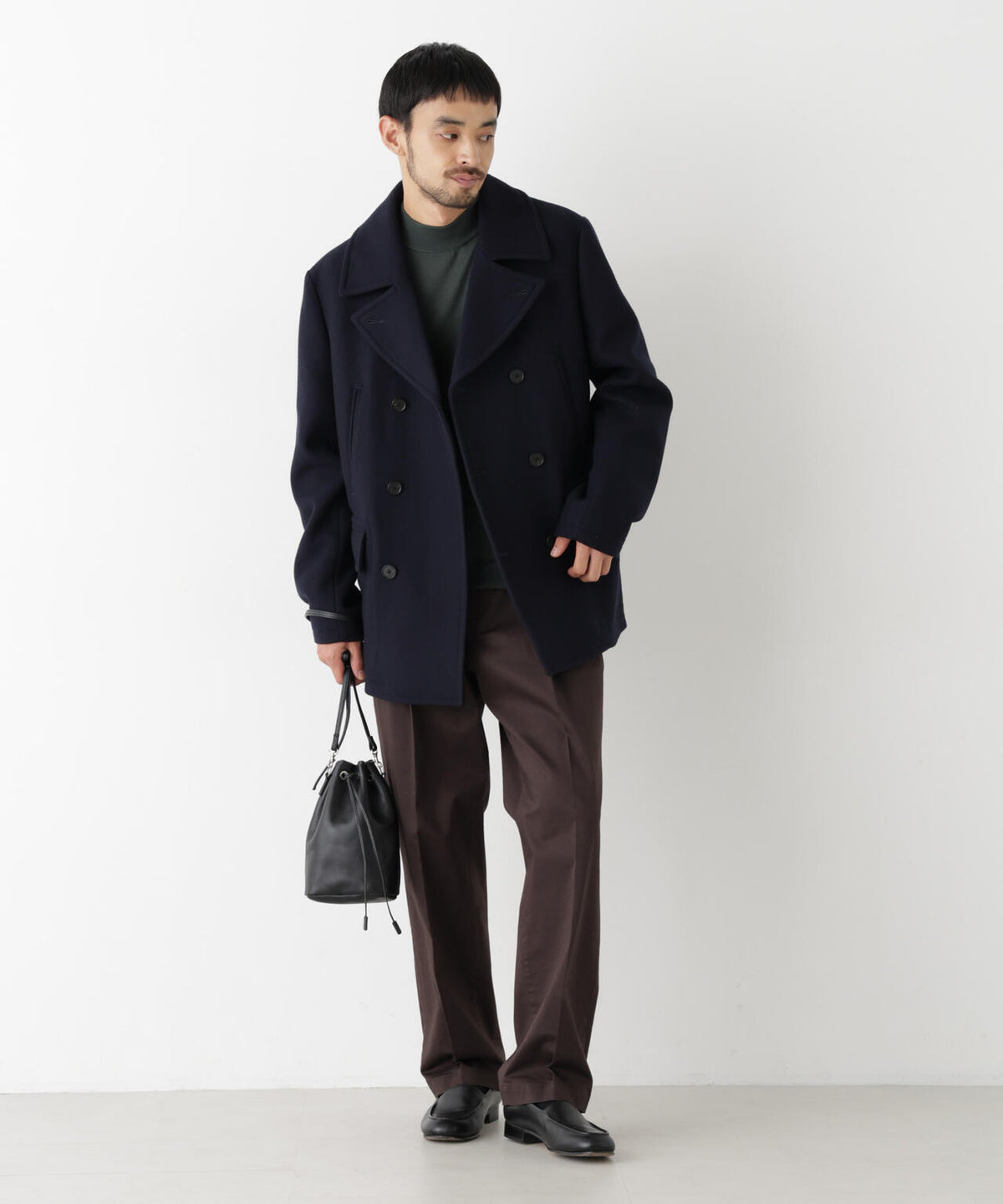 「NEW ON COAT」ウール/NショートPコート