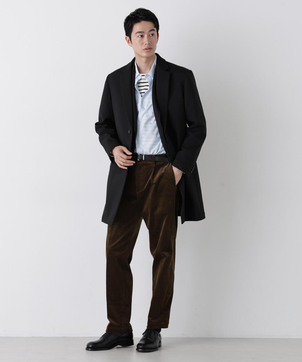 DOWN FABRIC チェスターフィールドコート