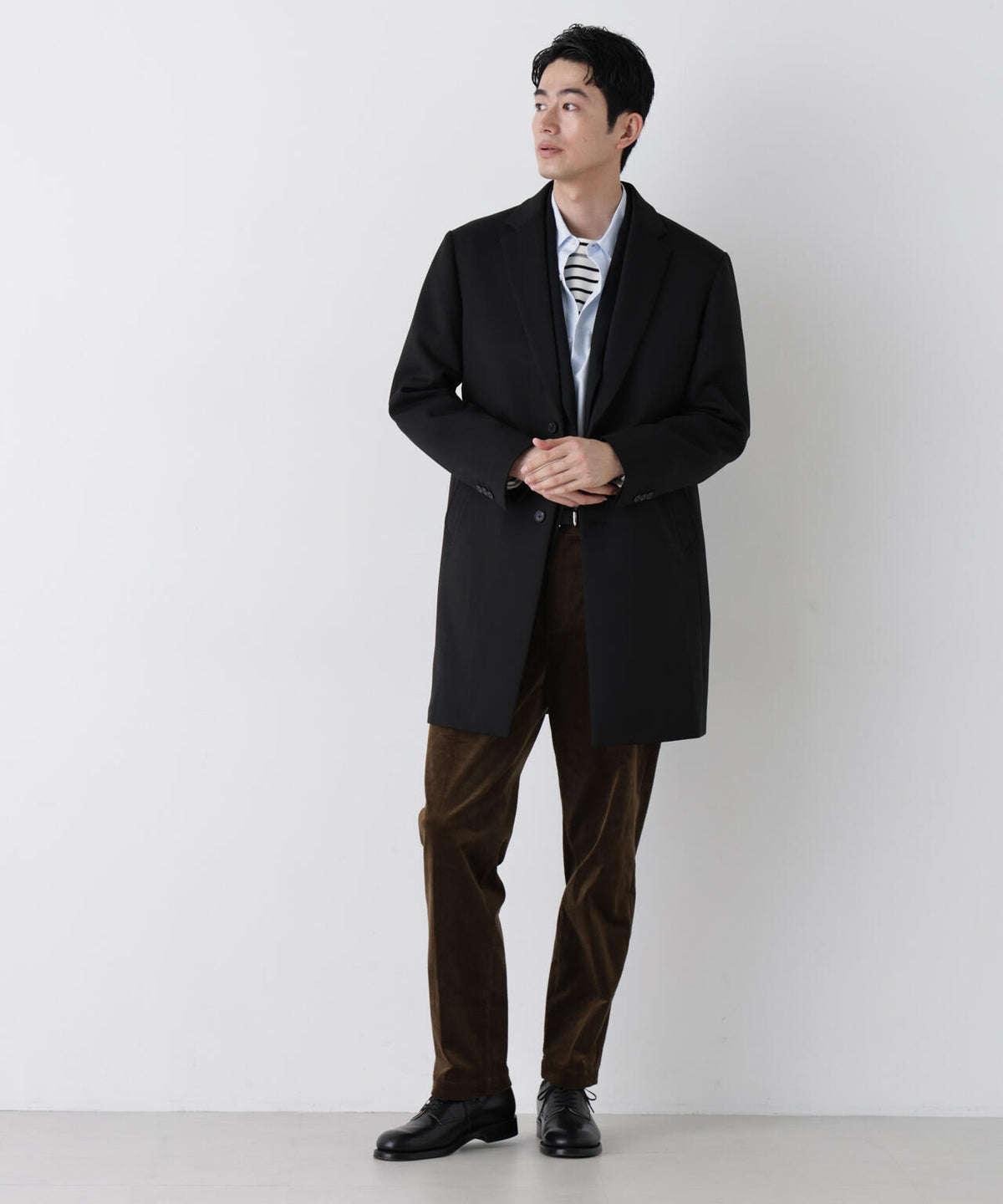 DOWN FABRIC チェスターフィールドコート