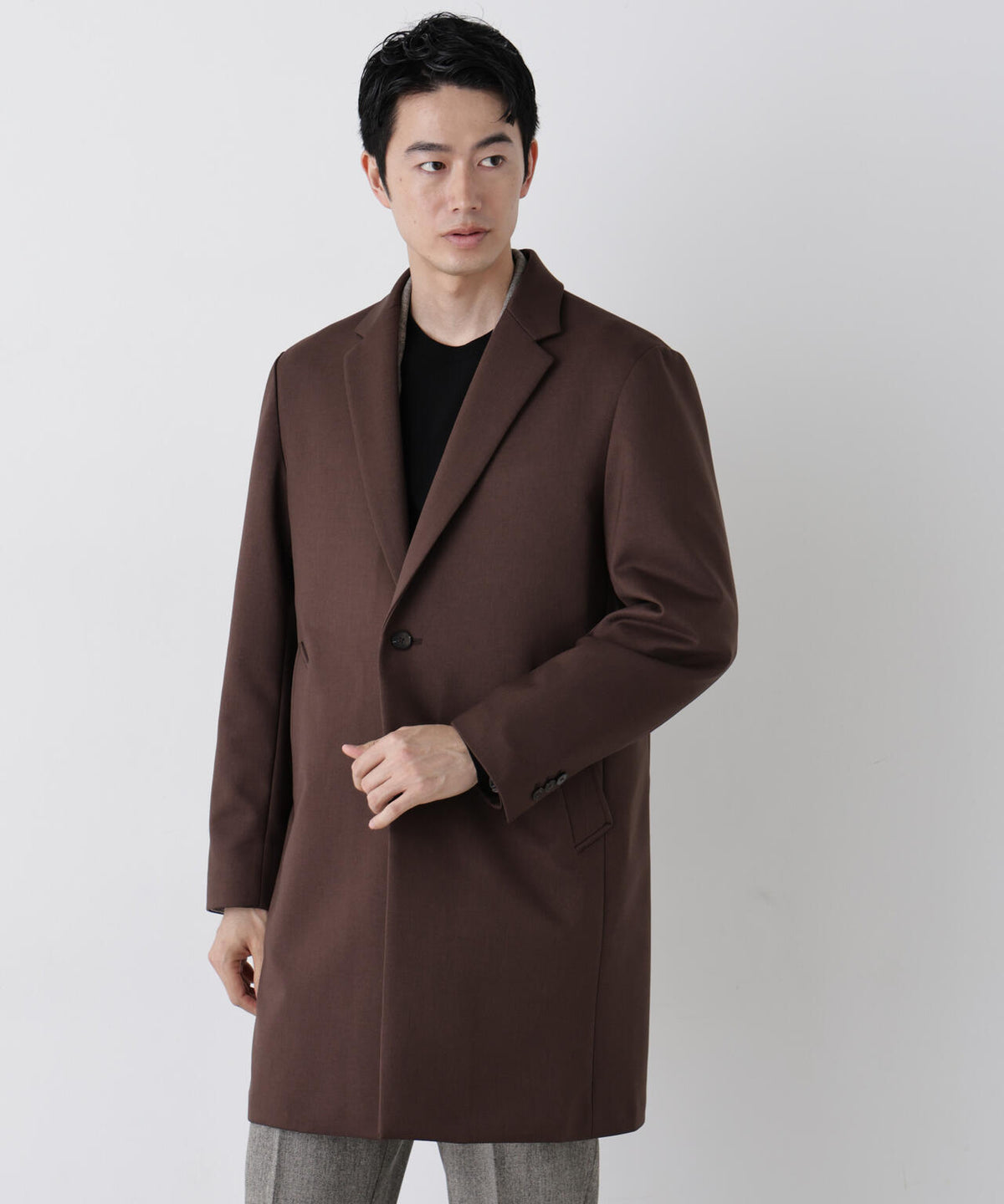 DOWN FABRIC チェスターフィールドコート