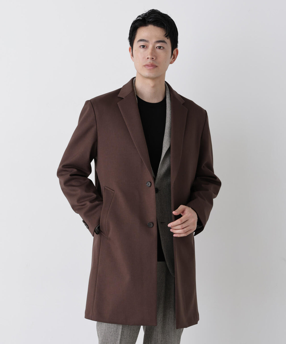 DOWN FABRIC チェスターフィールドコート