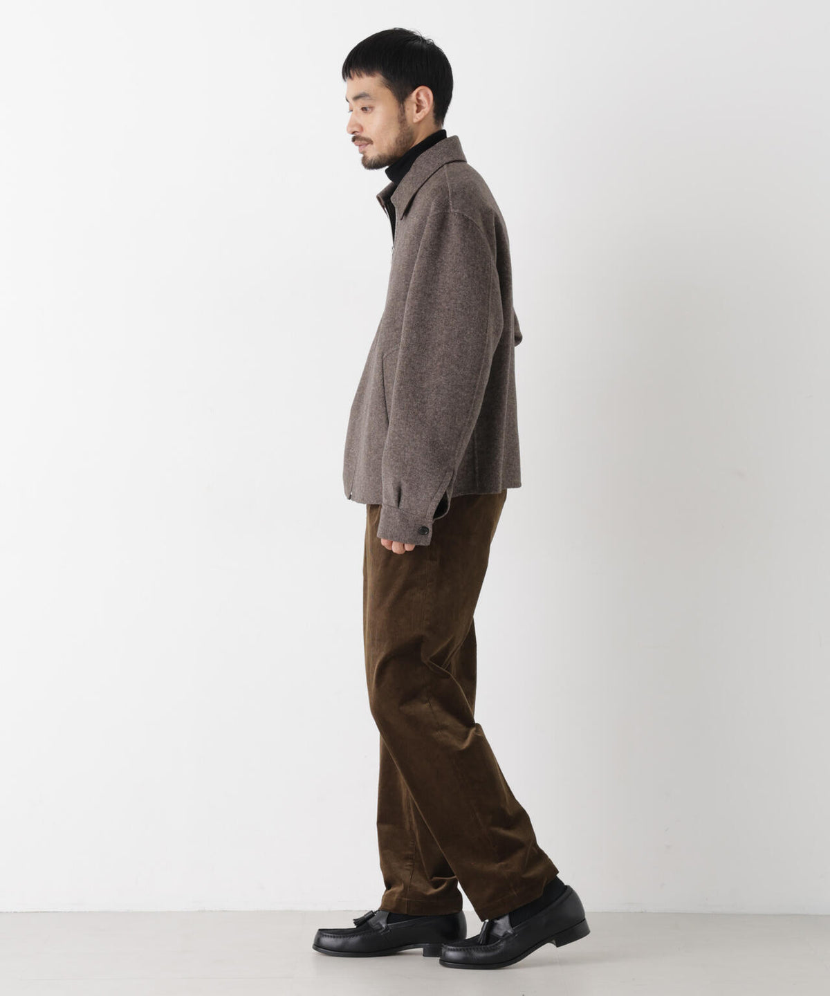 ｢ASSEMBLANC｣ カシミヤブレンドリバーZIPブルゾン