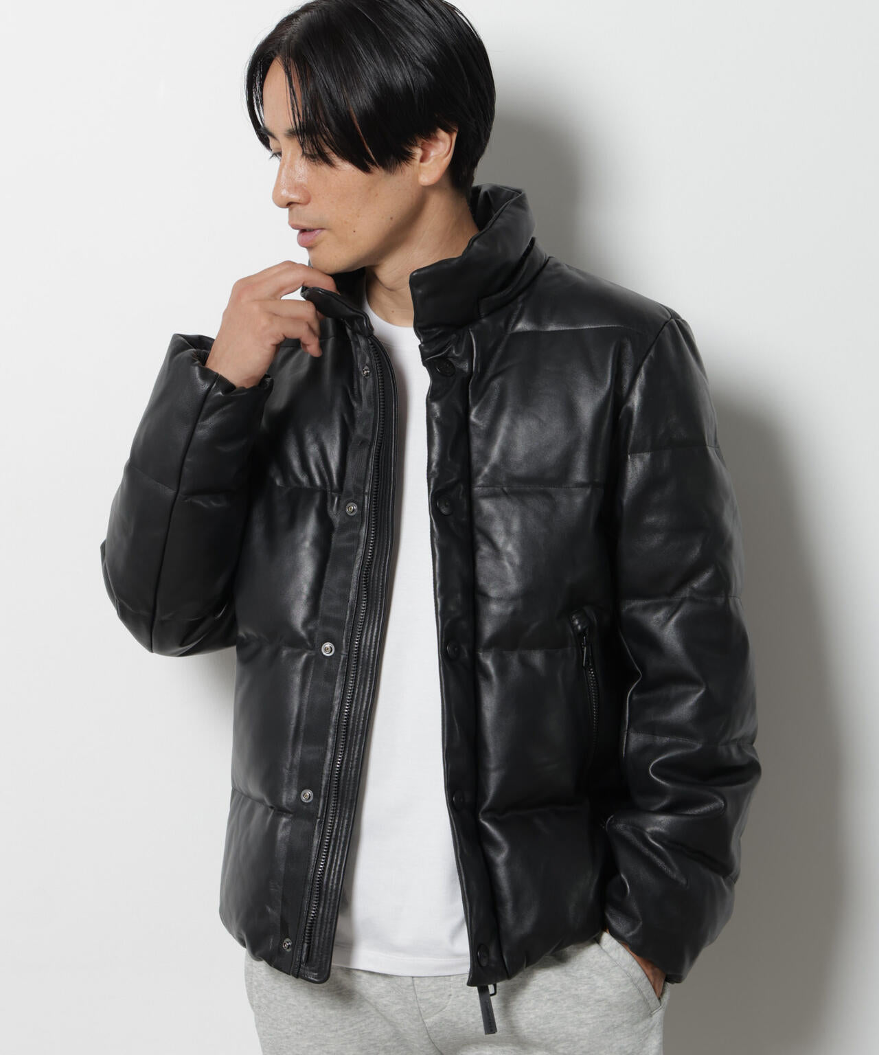 極美品❗️ナノユニバース 西川ダウン ラムレザー G2 ダウンジャケット 黒 M 西川ダウン(R)」ラムレザーG2ダウン | NANO universe（ナノ