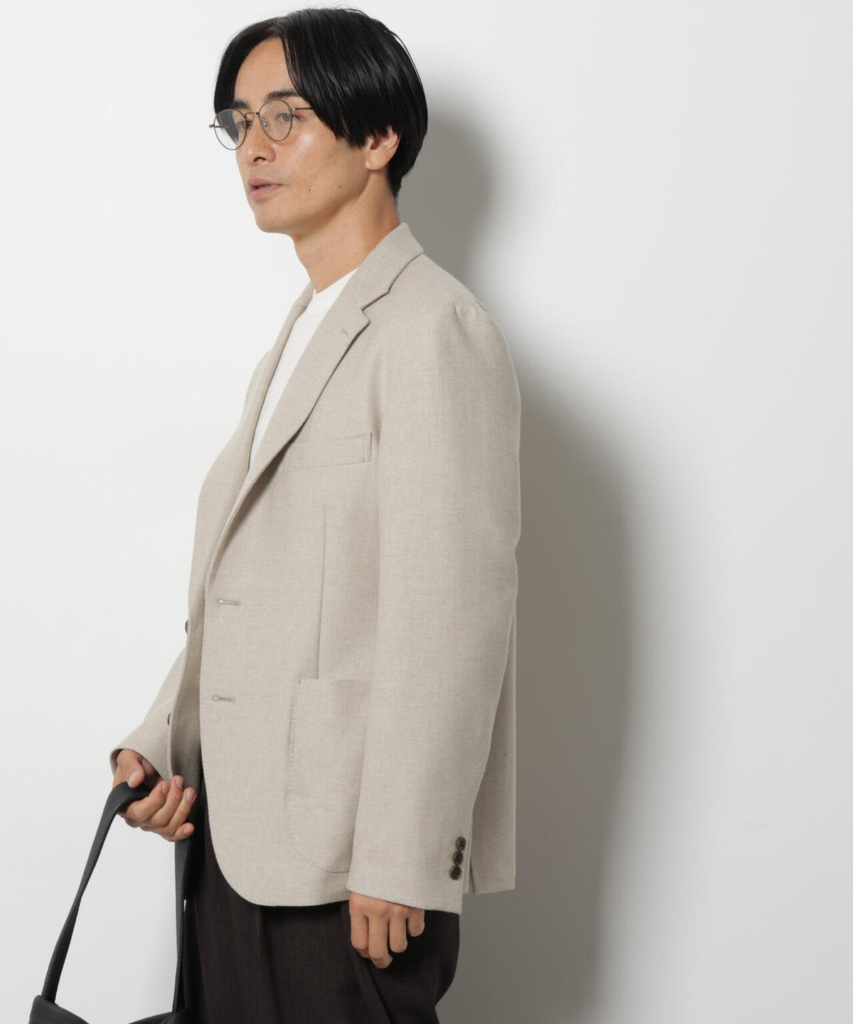 ｢DamerinoJacket｣ カシミヤミックスウォッシャブルツイードジャケット