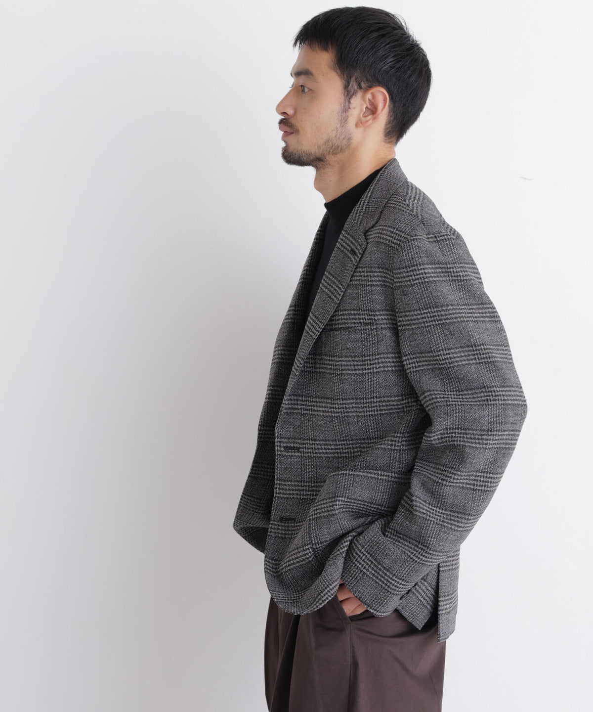 「DamerinoJacket」LANATEC(R) グレンチェックツイードジャケット