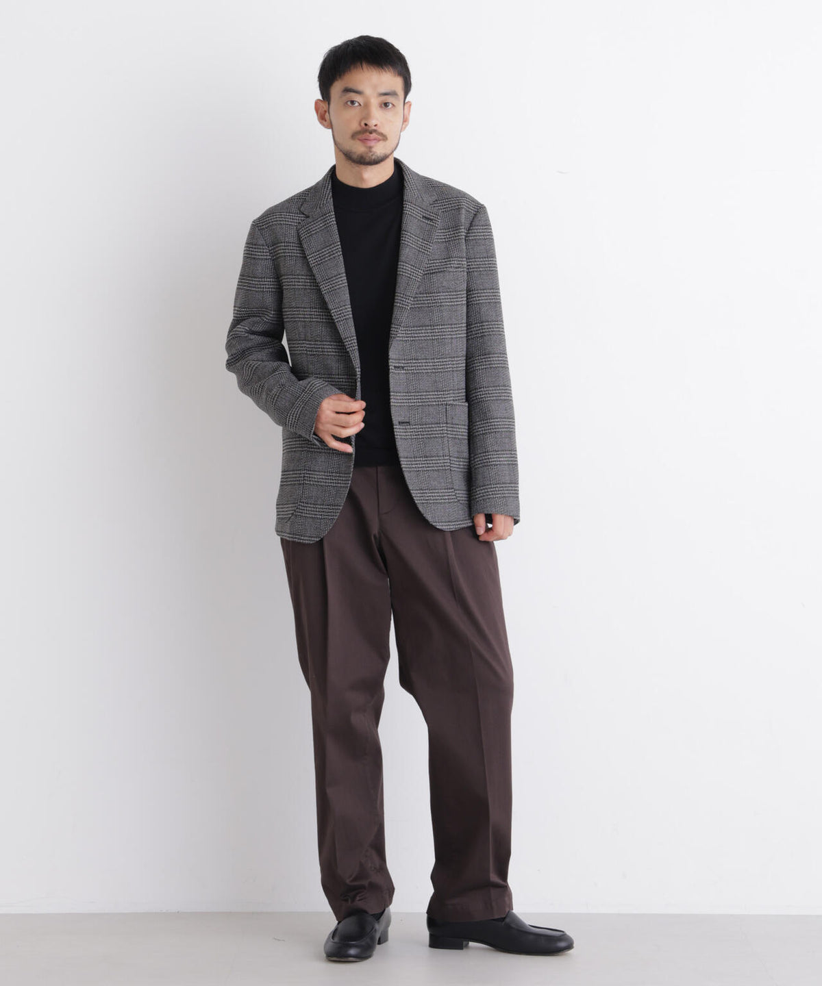 「DamerinoJacket」LANATEC(R) グレンチェックツイードジャケット
